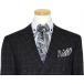 Masteloni Collection Charcoal Grey With Silver Grey Windowpanes Super 150'S Double-Breasted Suit 2227/341132/532